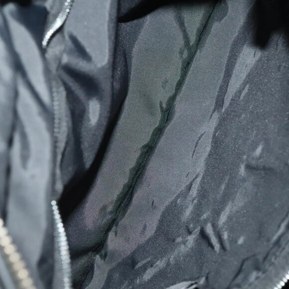 HERMES Acape Luco PM Hand Bag Nylon Black Silver Auth bs28738 - Picture 12 of 16